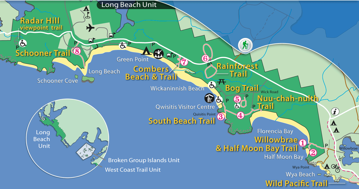 Map of Pacific Rim National Park