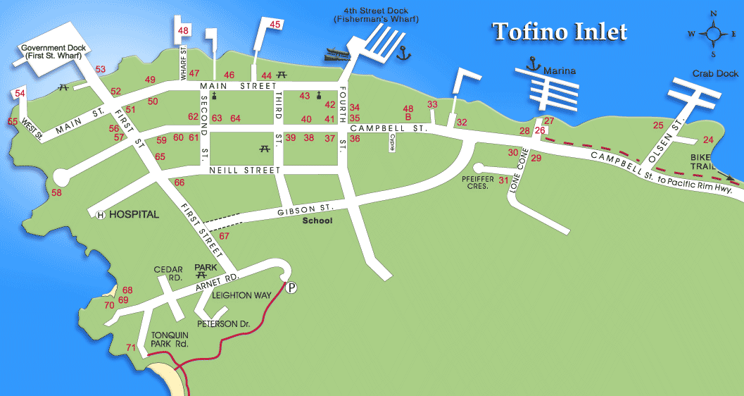 Map of Pacific Rim National Park