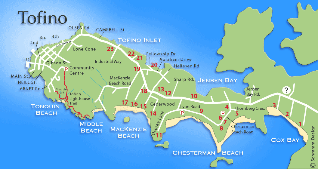 Map of Pacific Rim National Park